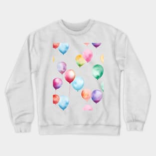 Watercolor Balloons Pattern #1 Crewneck Sweatshirt